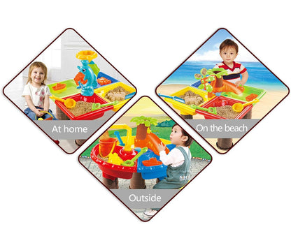 2 In 1 Sand and Water Play Toy Activity Table & Stool Set