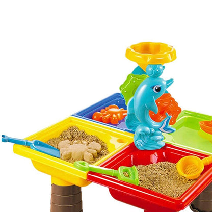 2 In 1 Sand and Water Play Toy Activity Table & Stool Set