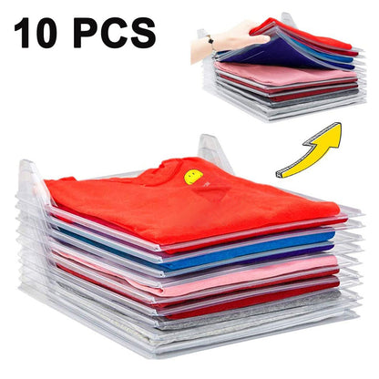 10-Pack T-Shirt Clothing Closet Clothes Storage Organizing System