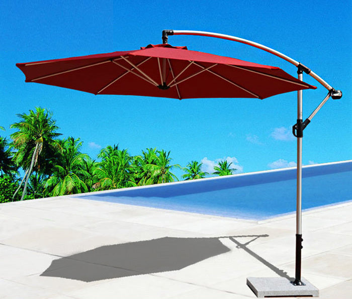 3m Aluminium Cantilever Outdoor Umbrella  (Maroon)