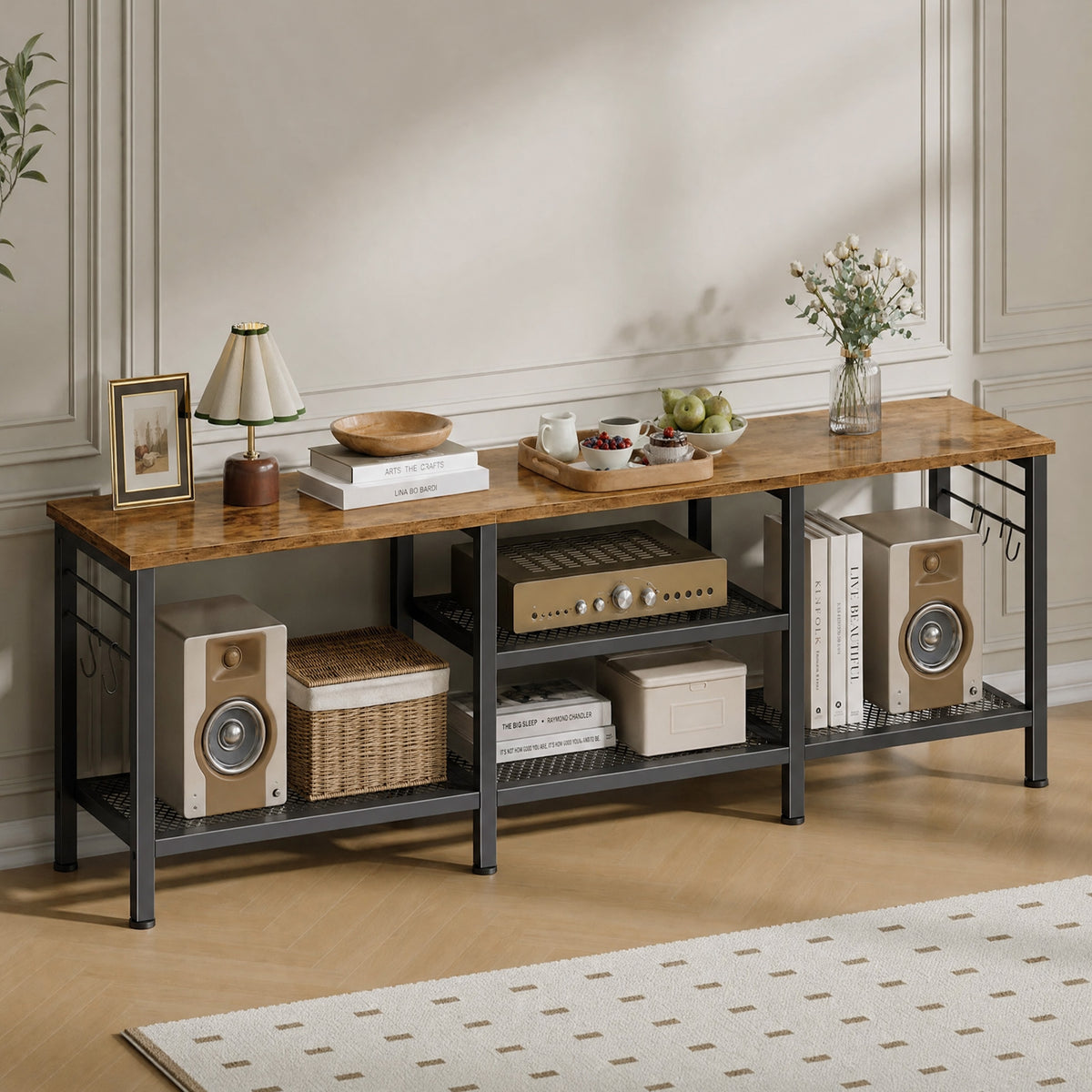 Vantage Rustic TV Stand Entertainment Unit Console Cabinet