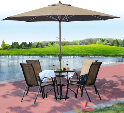 Alfresco 2.7m Steel Outdoor Garden Patio Market Umbrella (Beige)