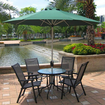 Alfresco 2.7m Steel Outdoor Garden Patio Market Umbrella (Green)