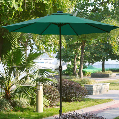 Alfresco 2.7m Steel Outdoor Garden Patio Market Umbrella (Green)