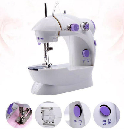 Mini Sewing Machine Double Speed Automatic Thread with Light