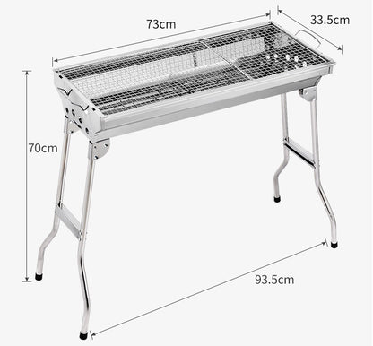 Stainless Steel BBQ Charcoal Grill Roaster Barbecue