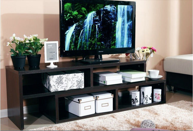 Varossa 2 In 1 Multifunctional Adjustable TV Cabinet Display Shelf (BLACK WALNUT)