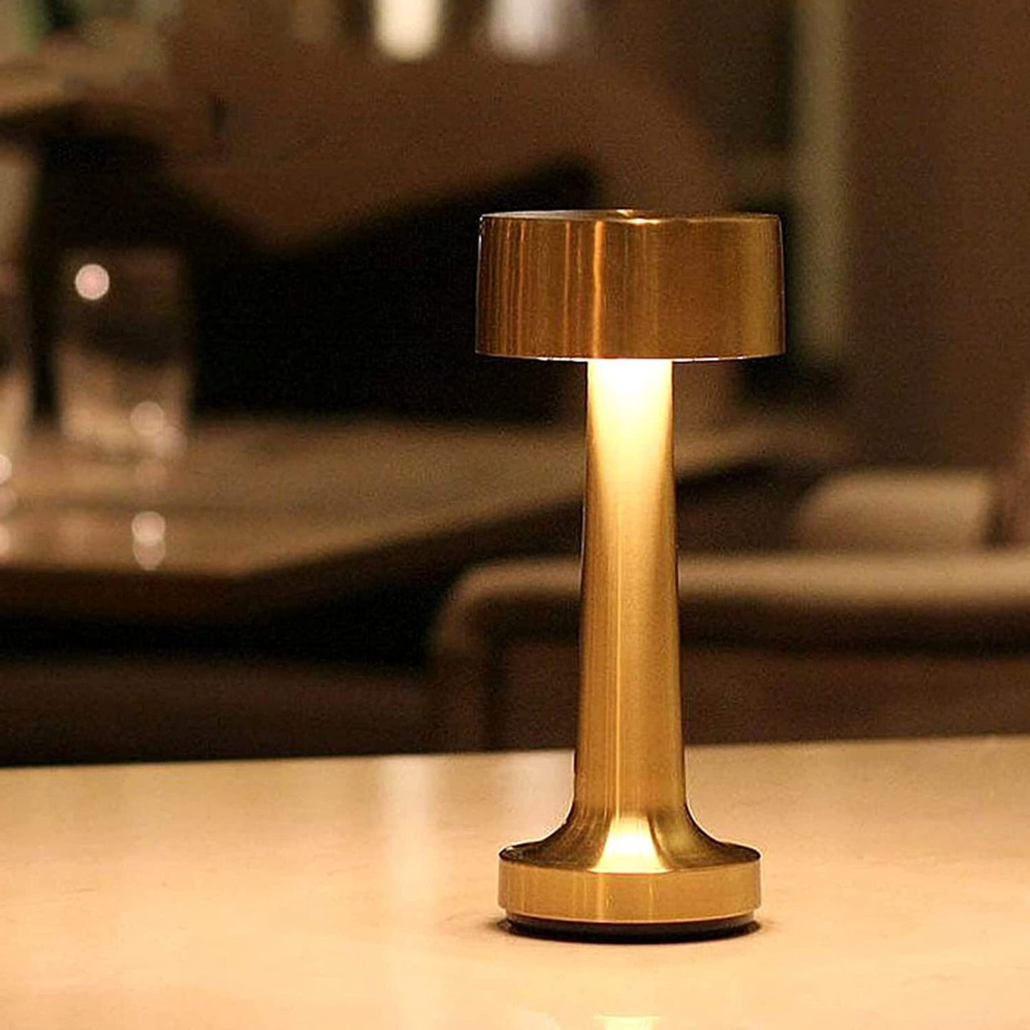 Luxe Designer LED Table Lamp Cordless Touch Sensor Night Light (Gold)