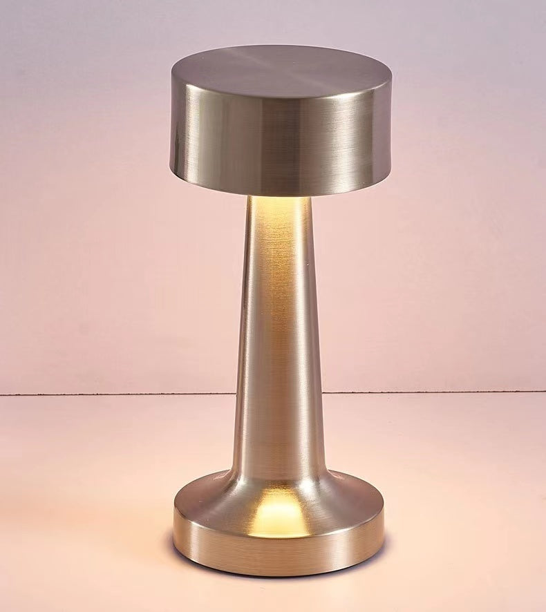 Luxe Designer LED Table Lamp Cordless Touch Sensor Night Light (Silver)