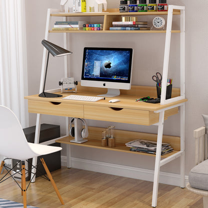 Liberty Computer Desk Workstation with Shelves & Drawers (Oak)