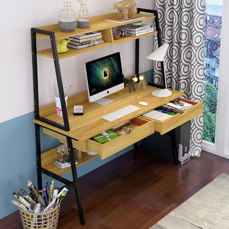 Liberty Computer Desk Workstation with Shelves & Drawers (Oak)