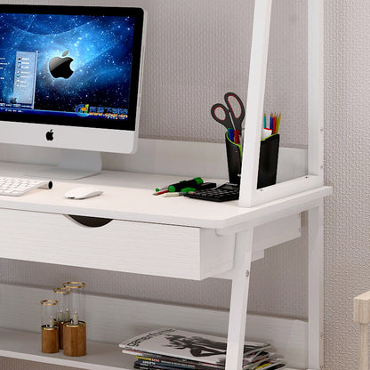 Liberty Computer Desk Workstation with Shelves & Drawers (White)