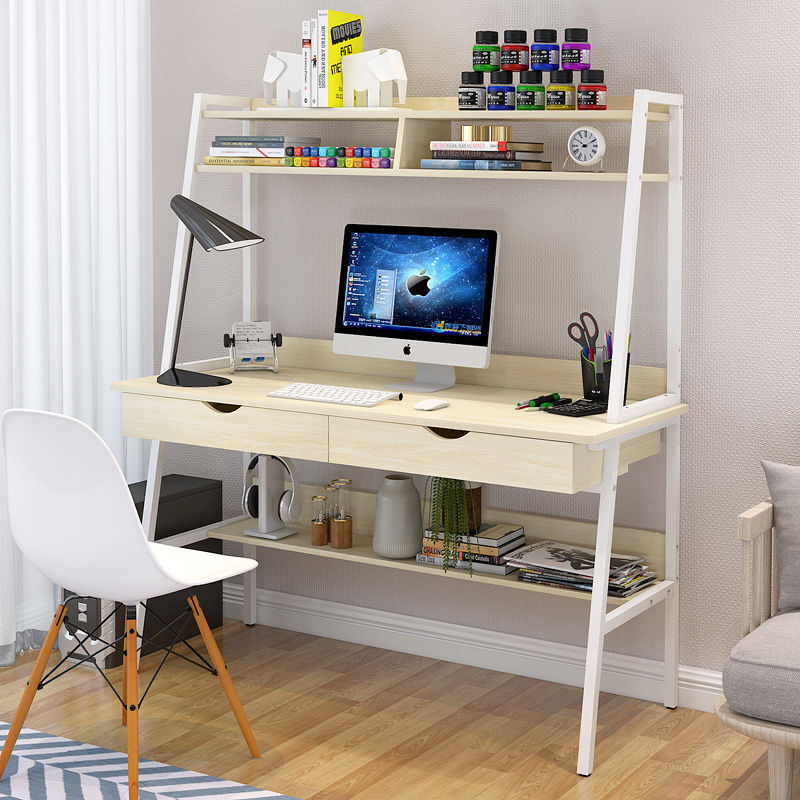 Liberty Computer Desk Workstation with Shelves & Drawers (White Oak)