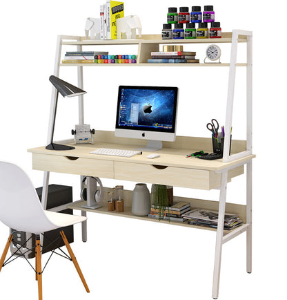 Liberty Computer Desk Workstation with Shelves & Drawers (White Oak)