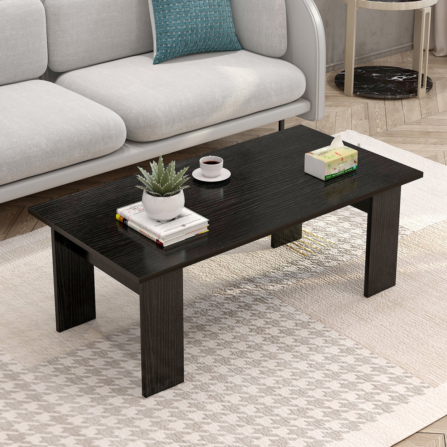 Aphrodite Wooden Coffee Table (Black)