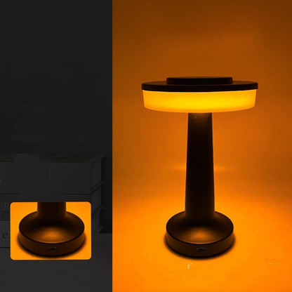 Luxe LED Table Lamp Portable Cordless Touch Sensor Night Light (Black)