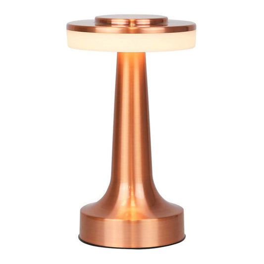 Luxe LED Table Lamp Portable Cordless Touch Sensor Night Light (Rose Gold)