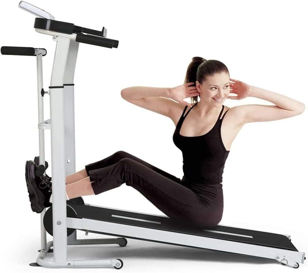 3 in 1 Multifunction Manual Treadmill, Sit Up, Waist Twister Exercise Machine