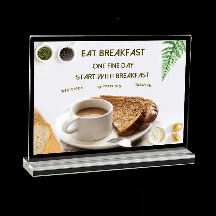 A4 Clear Acrylic Horizonal Display Sign Holder