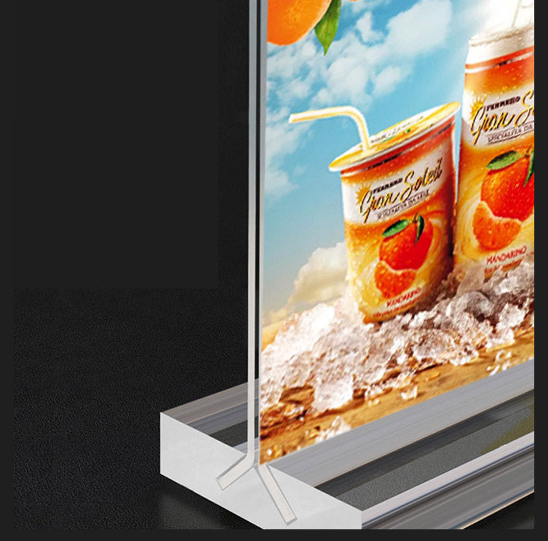 A4 Clear Acrylic Vertical Display Sign Holder