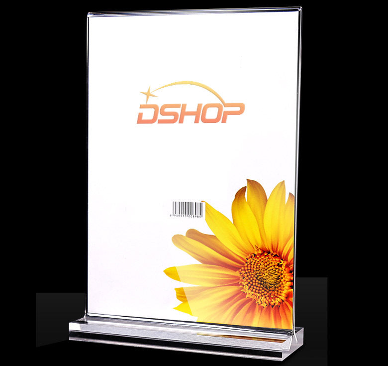 A4 Clear Acrylic Vertical Display Sign Holder