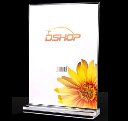 A4 Clear Acrylic Vertical Display Sign Holder