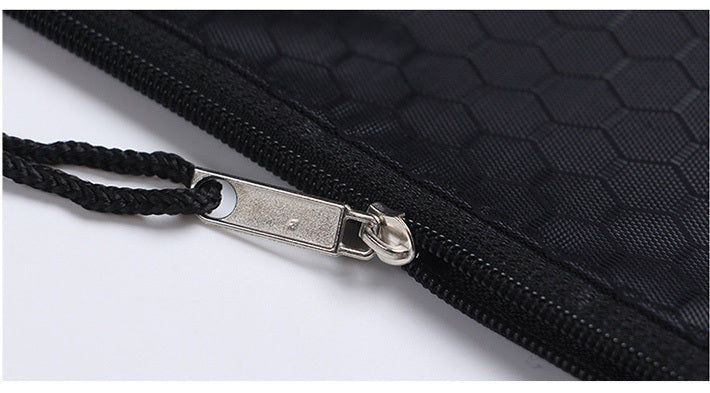 A4 File Bag Pencil Case Document Pocket Stationery Holder Organizer Waterproof Pouch (Black)