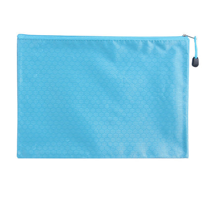 A4 File Bag Pencil Case Document Pocket Stationery Holder Organizer Waterproof Pouch (Blue)