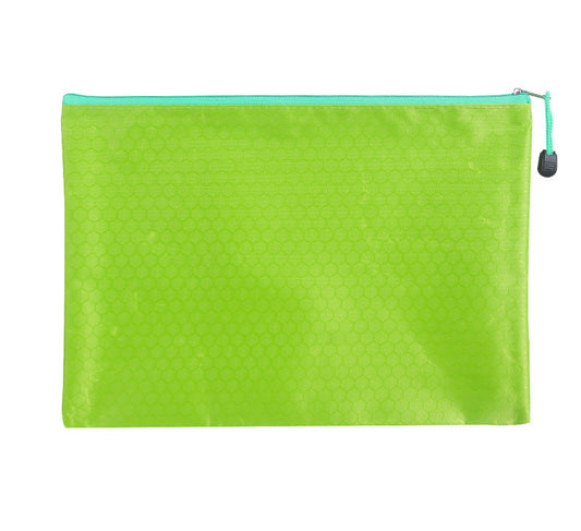 A4 File Bag Pencil Case Document Pocket Stationery Holder Organizer Waterproof Pouch (Green)