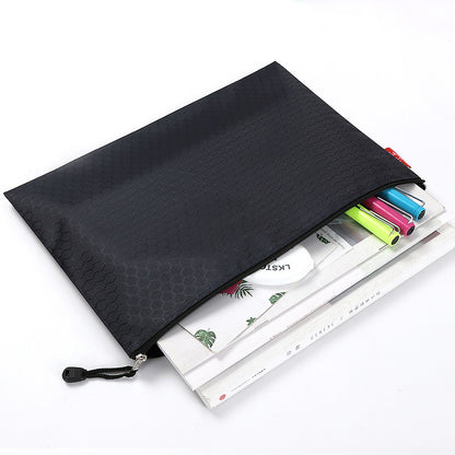 A4 File Bag Pencil Case Document Pocket Stationery Holder Organizer Waterproof Pouch (Green)