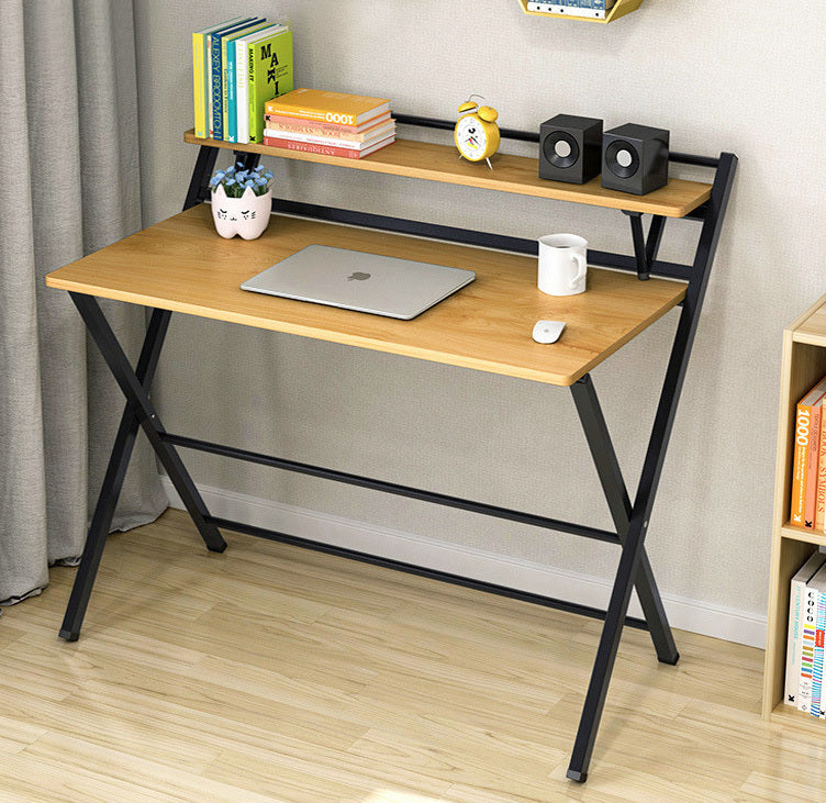 100cm Express Folding Desk with Shelf (Oak)