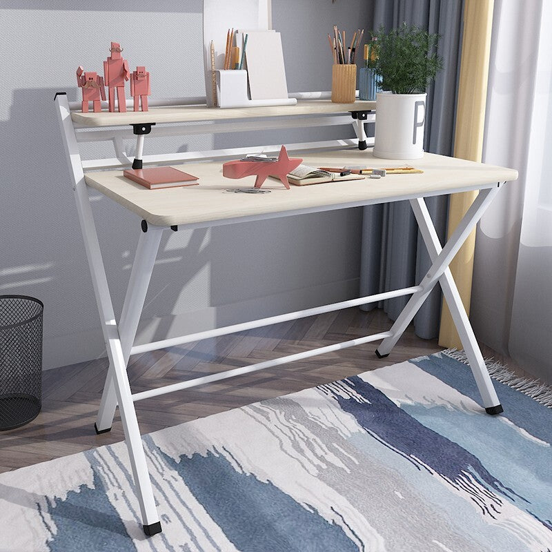 100cm Express Folding Desk with Shelf (White)