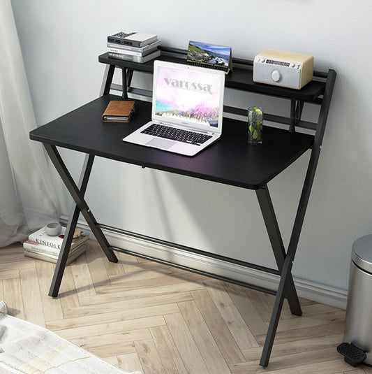 Express Folding Desk with Shelf (Black)