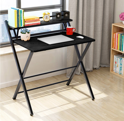 Express Folding Desk with Shelf (Black)