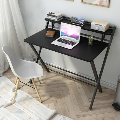 Express Folding Desk with Shelf (Black)