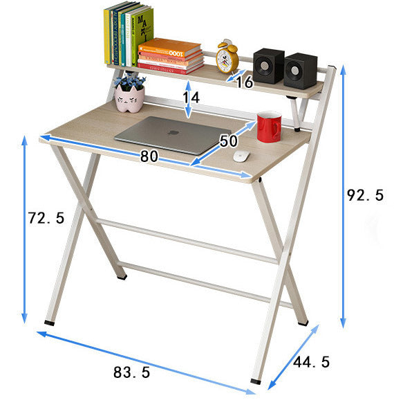 Express Folding Desk with Shelf (Oak)