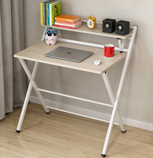 Express Folding Desk with Shelf (White)