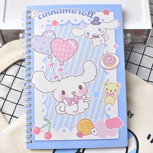 Cute Anime Cinnamoroll A5 Spiral Notebook Kawaii Sanrio Stationery Diary Journal