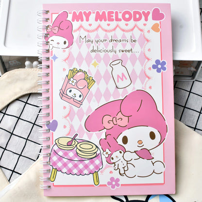 Cute Anime My Melody A5 Spiral Notebook Kawaii Sanrio Stationery Diary Journal