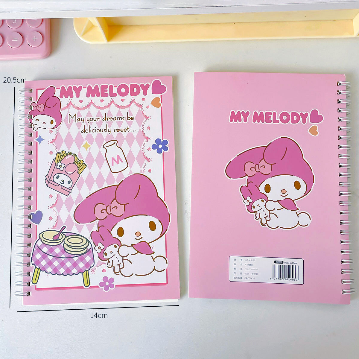 Cute Anime My Melody A5 Spiral Notebook Kawaii Sanrio Stationery Diary Journal