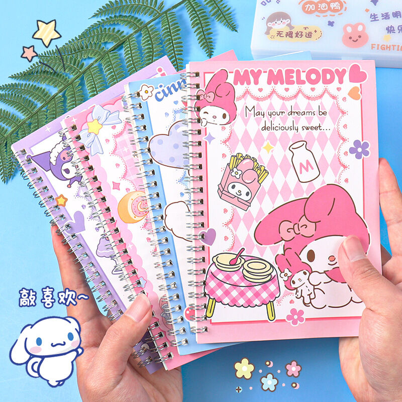 Cute Anime My Melody A5 Spiral Notebook Kawaii Sanrio Stationery Diary Journal