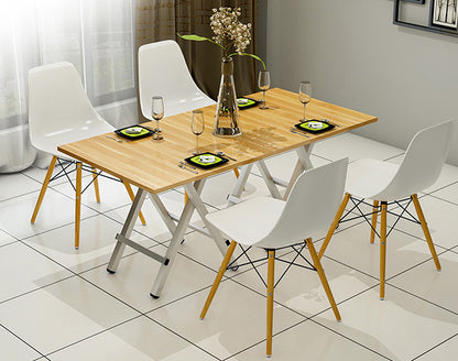 Grace Steel and Wood Folding Utility Table Square 80cm  (Oak)