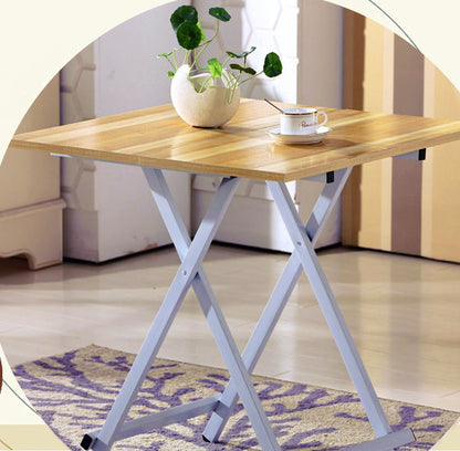 Grace Steel and Wood Folding Utility Table Square 80cm  (Oak)