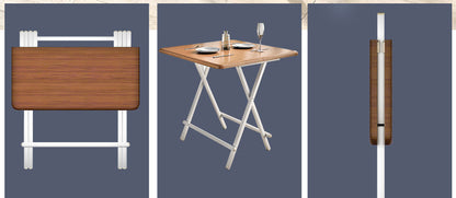 Grace Steel and Wood Folding Utility Table Square 80cm  (Oak)