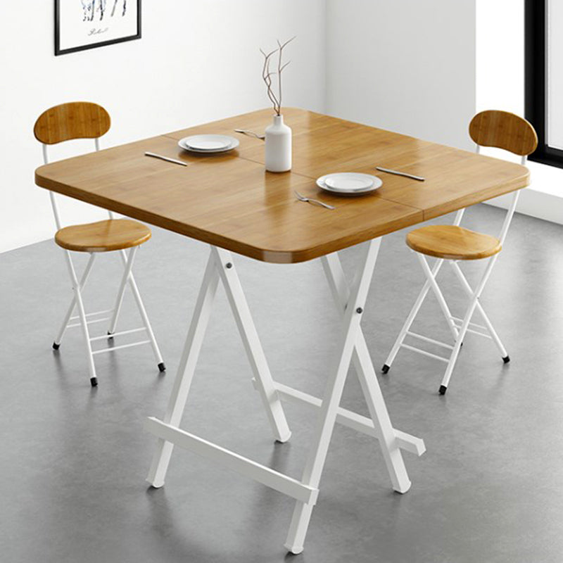 Grace Steel and Wood Folding Utility Table Square 80cm  (Oak)