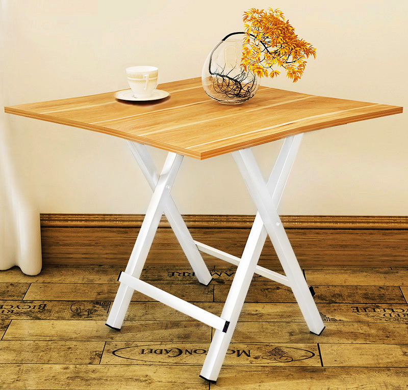 Grace Steel and Wood Folding Utility Table Square 80cm  (Oak)