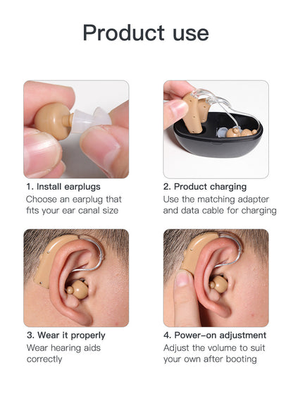 Rechargeable Hearing Aid Wireless Sound Amplifier