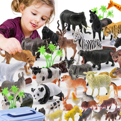 58 PCS Animal Figures Toy Set in Box