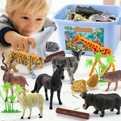 58 PCS Animal Figures Toy Set in Box