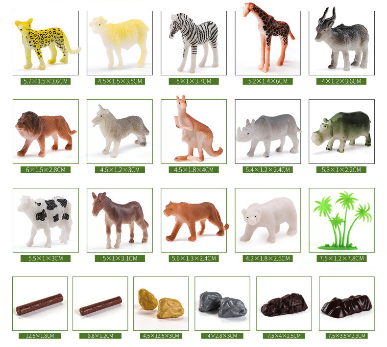 58 PCS Animal Figures Toy Set in Box